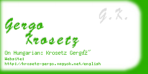 gergo krosetz business card